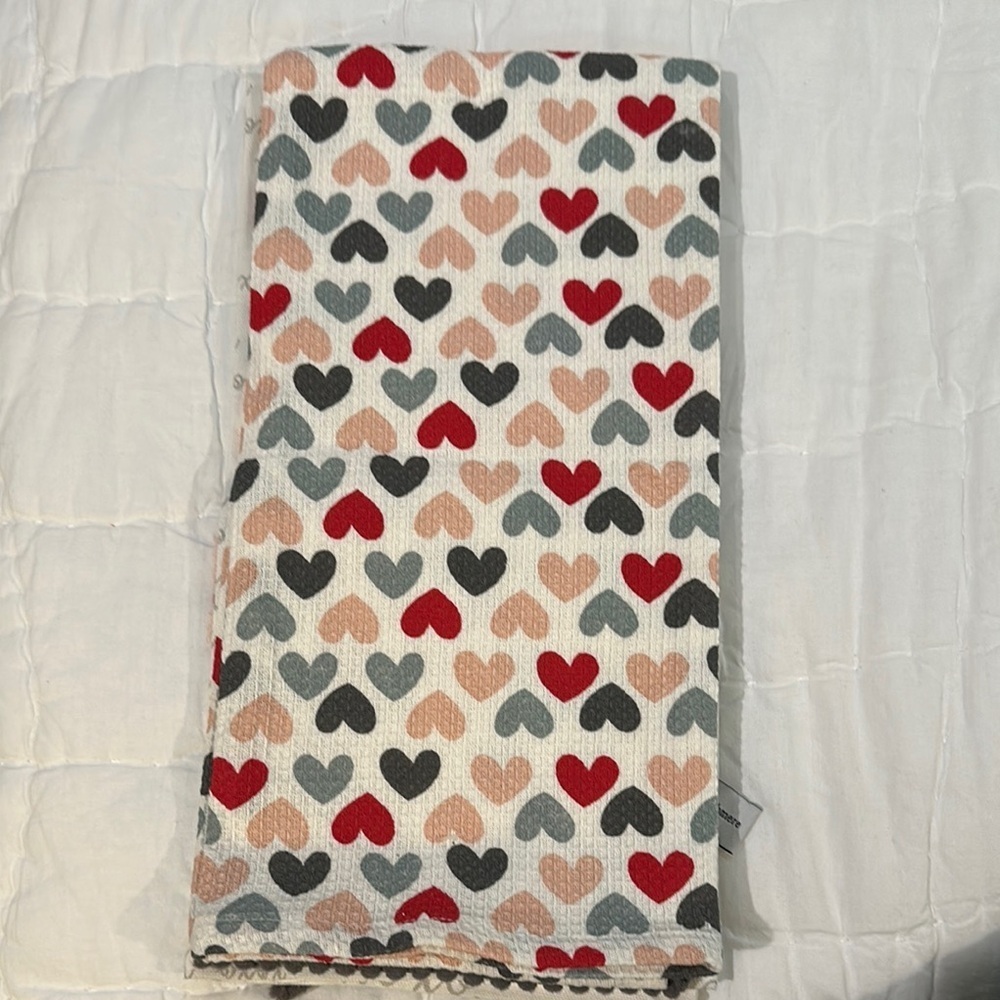 Cupcakes & Cashmere Tree Design Kitchen Towel - Red, Black, Gray - Picture 2 of 2